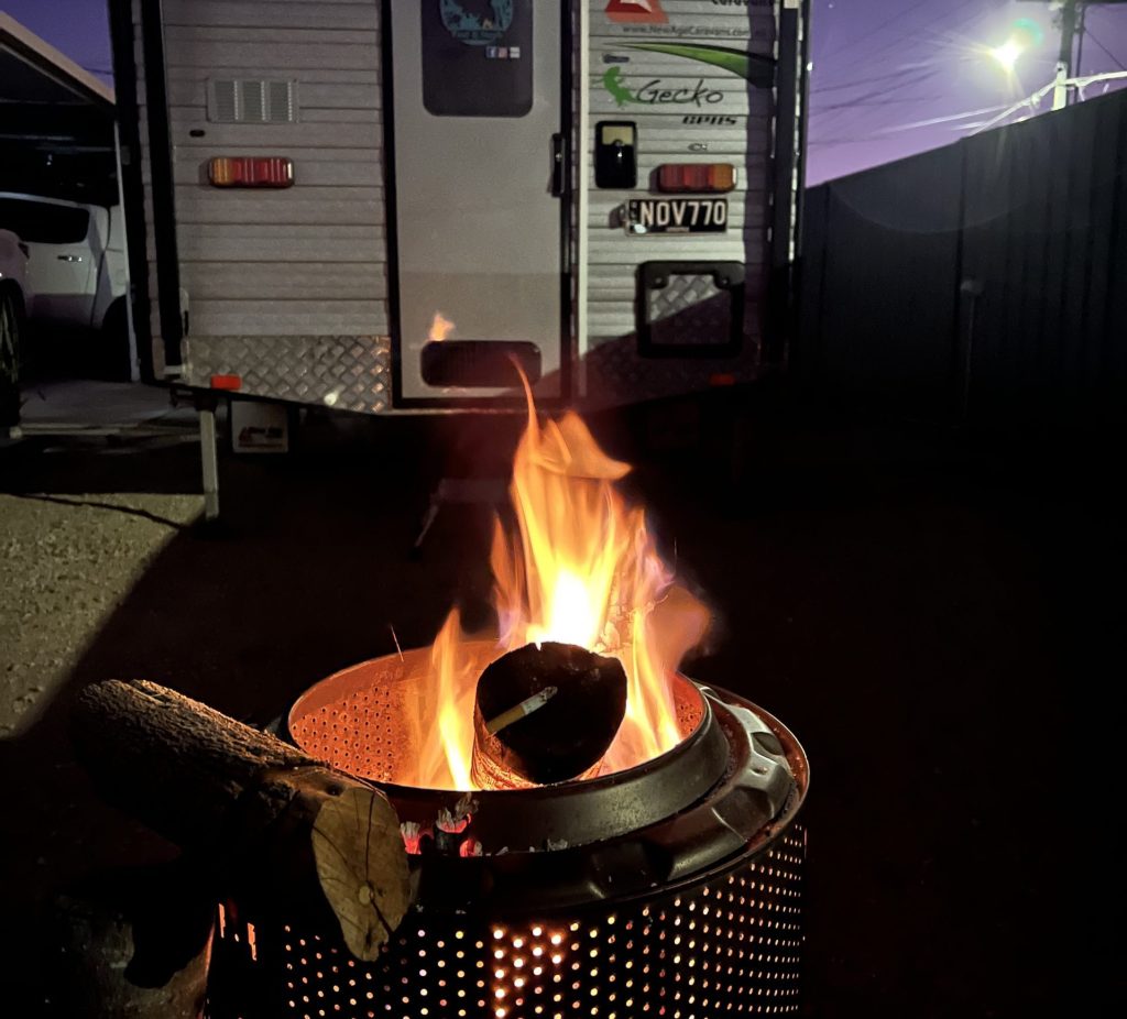 Relaxing by the Fire